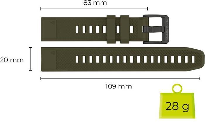 Produktbild NoName Mobile Origin Easy Strap Watch 20mm Dark Green