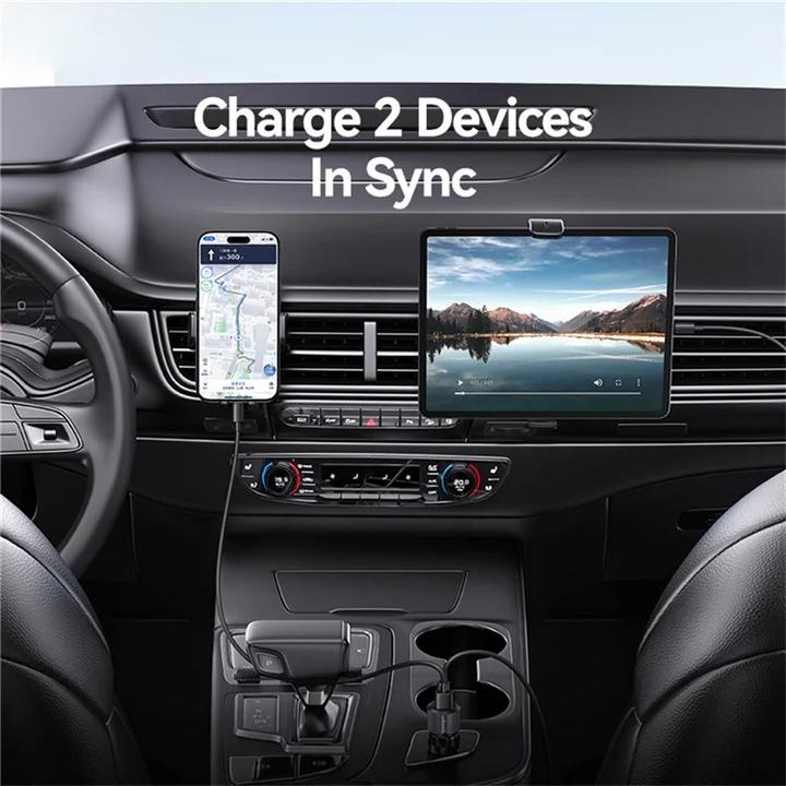 Produktbild Usams CC283 60W A+C Dual-port Fast Car Charger - YT Series Black