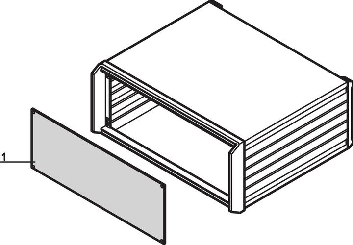 Actual product image Schroff Front panel, unshielded, for mounting on enclosure frame - FRONT PLATE 3HE