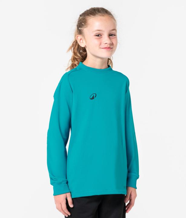 Immagine prodotto Kipsta Maglia da portiere di calcio per bambini - F100 turchese (140)