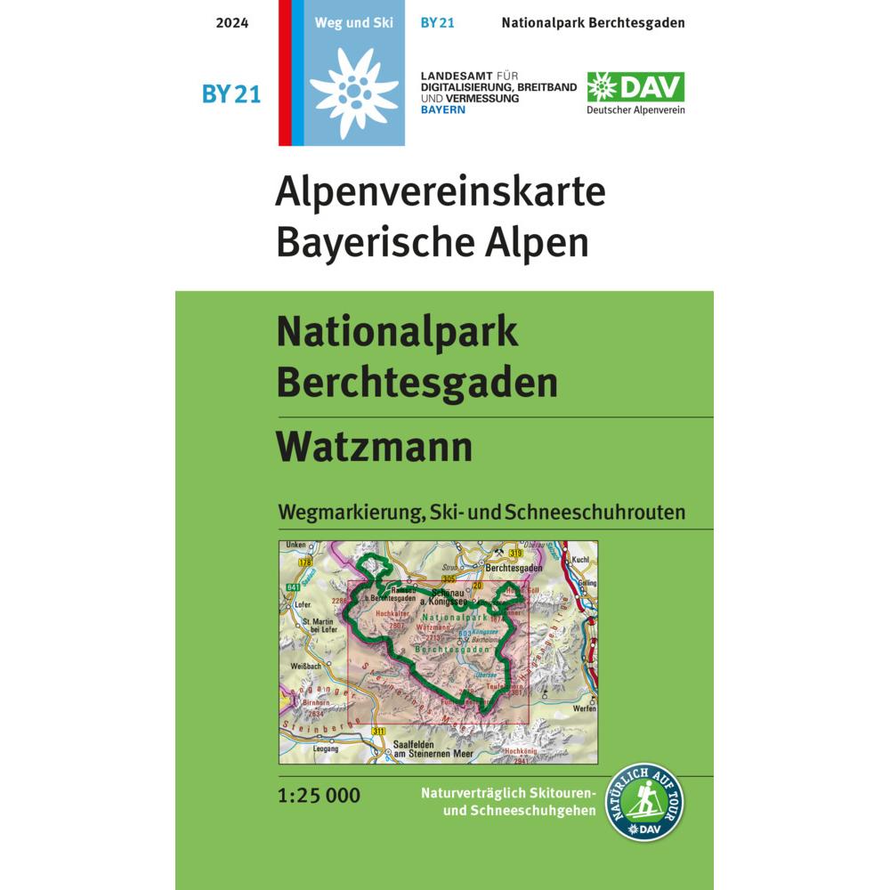 Nationalpark Berchtesgaden, Watzmann, Landkarte