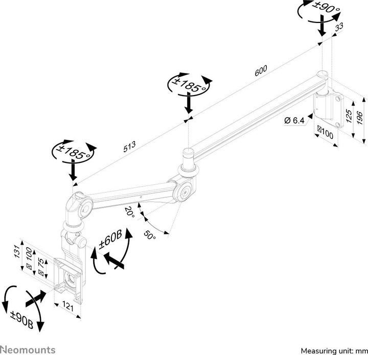 Produktbild Neomounts Medical Flat Screen Wall Mount (Wand, 24")