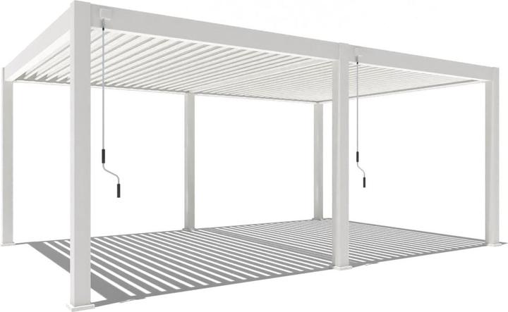 Produktbild Weide Pergola Deluxe Plus 4x6m mit Lamellendach Weiss (400 cm, 600 cm)