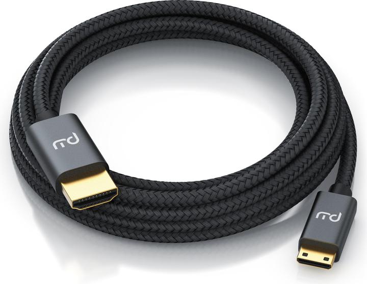 Image du produit Primewire Câble mini HDMI vers HDMI, Type C vers Type A, câble adaptateur miniHDMI 4K 3840 x 2160 @ 60 Hz (5 m, HDMI)