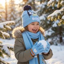 Actual product image Cerdá Bluey winter set snood hat gloves