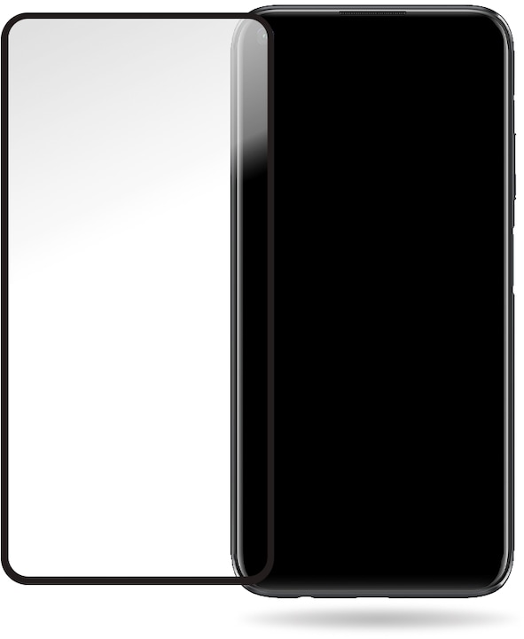 Actual product image Mobilize Black frame glass (1 Piece, Huawei P40)