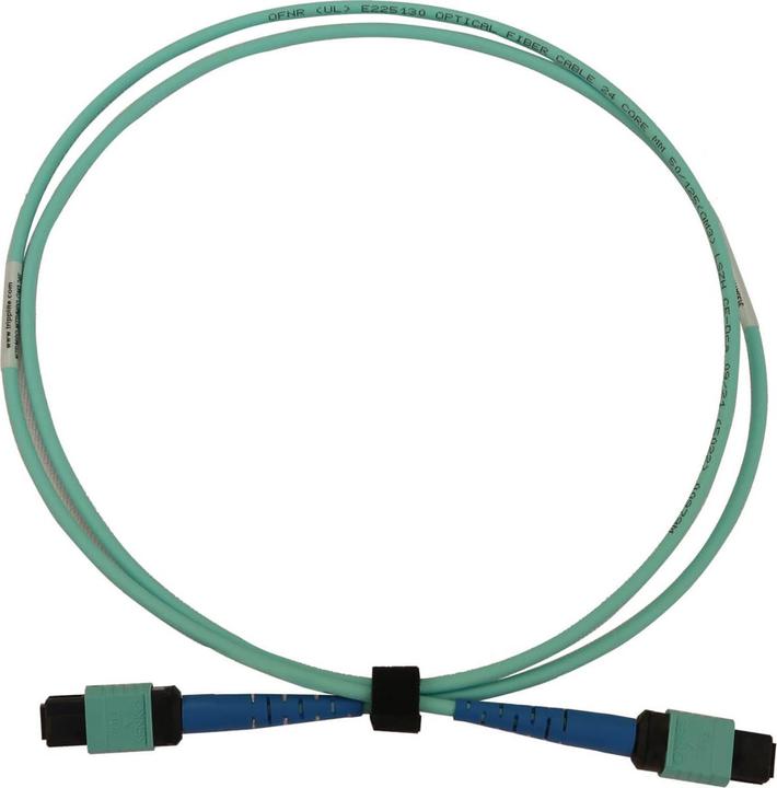 Produktbild Eaton 40/100/400G Multimode 50/125 OM3 Fiber Optic Cable 24F MTP/MPO-PC F/F LSZH Aqua 1m 3 (1 m)