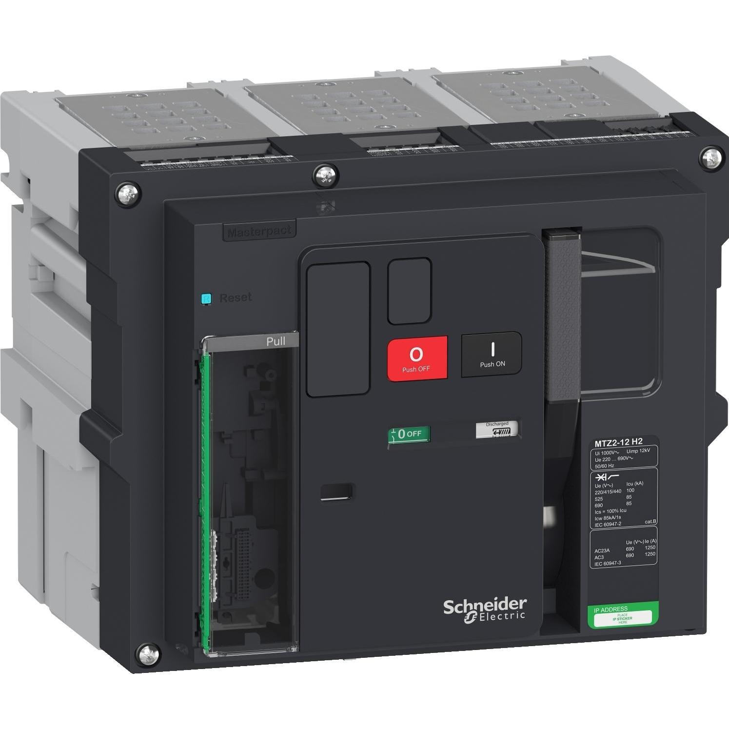 Schneider Electric LV848260 Masterpact MTZ2 1200A H2 Icu=100kA/440V Grundschalter, Relais