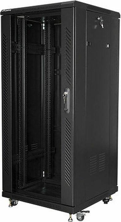 Lanberg FF01-6627-12B Rack 27U Freistehendes Gestell (27 HE, 19 Zoll Rack)