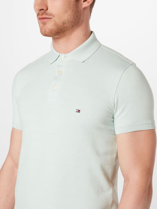 Produktbild Tommy Hilfiger Polo Shirt Mouline Slim Minty Essence/Ivory (48, S)