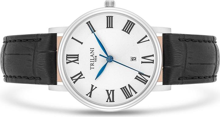 Produktbild Trilani Damen Quarzuhr Echtleder Schwarz - 30490 (Analoguhr, 32 mm)