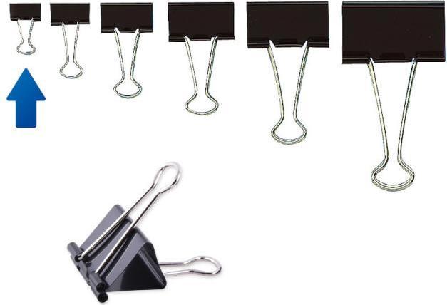 Immagine prodotto Deli Aktenklammer Foldback (12x)