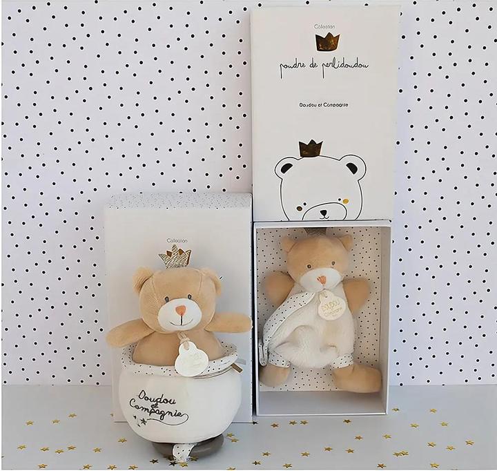 Produktbild Doudou et Compagnie Kleiner Prinz Bär Schmusetuch m.Schnullerkette 15cm