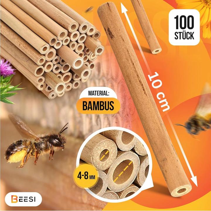 Image du produit Beesi Bambusröhrchen für Insektenhotel (Abeille, Abeilles sauvages)