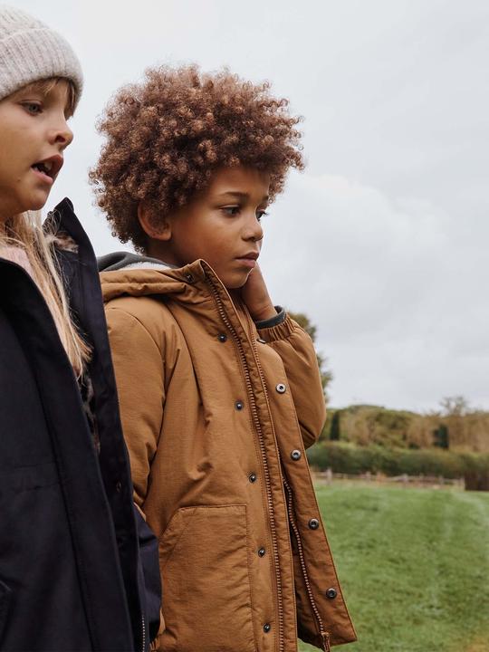 Produktbild Vertbaudet Jungen Winterjacke mit Kapuze und Webpelzfutter, Recycling-Polyester (158, 164)