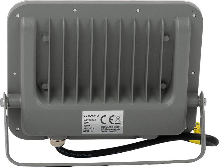 Produktbild Luxula LED-Fluter, EEK: E, 50W, 6500lm, 4000K, IP65, grau (6500 lm, IP65)