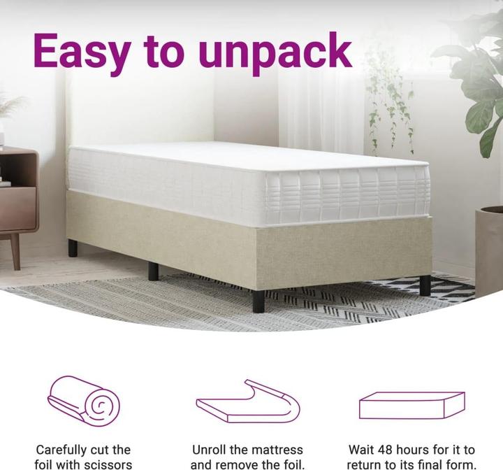 Actual product image vidaXL Jeronimus (100 x 200 cm, Foam core)