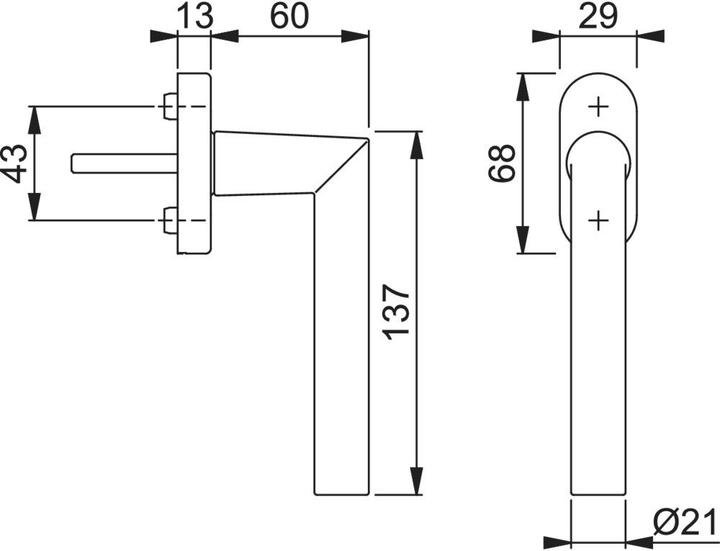Actual product image Hoppe Window handles 0400/U30 Amsterdam