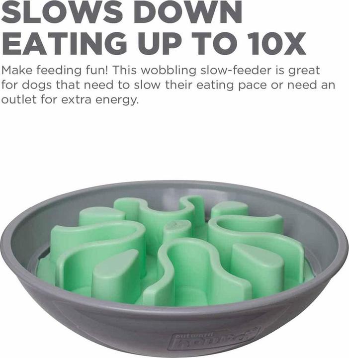 Produktbild Outward Hound Fun Feedeer Wobble Slow Bowl Mint 23X8Cm - (645.5564) (7.39 cl)