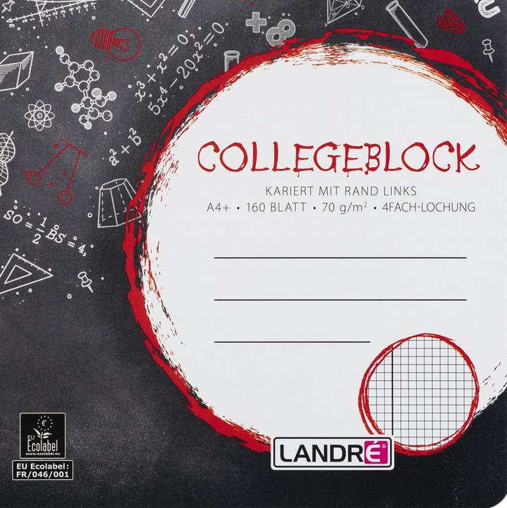 Actual product image Landré College A4+ spiral notebook (A4+, Checked, No binding)