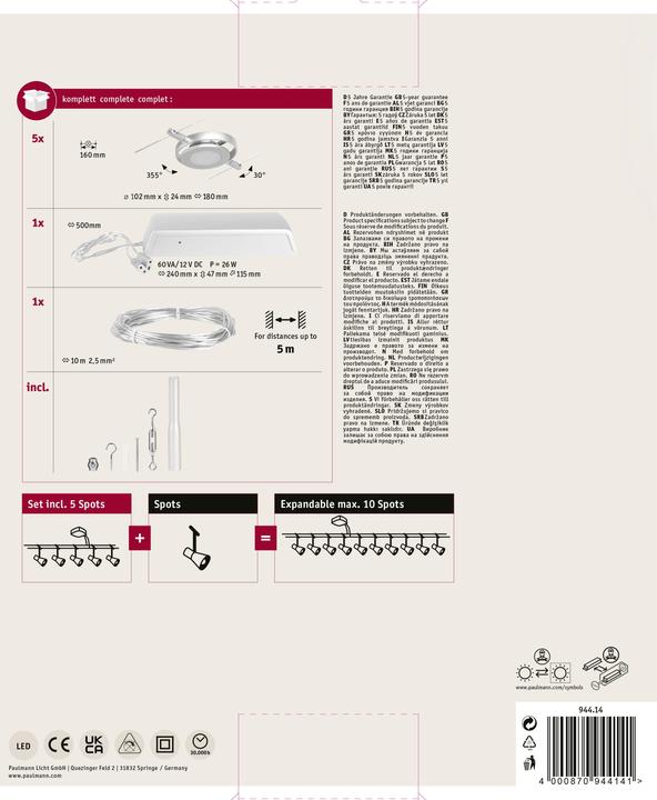 Image du produit Paulmann Set de luminaires Round Mac
