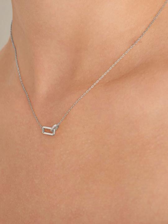 Produktbild Ania Haie Halskette Glam Interlock 925 Sterling Silber (925 Sterling Silber, 43 cm)