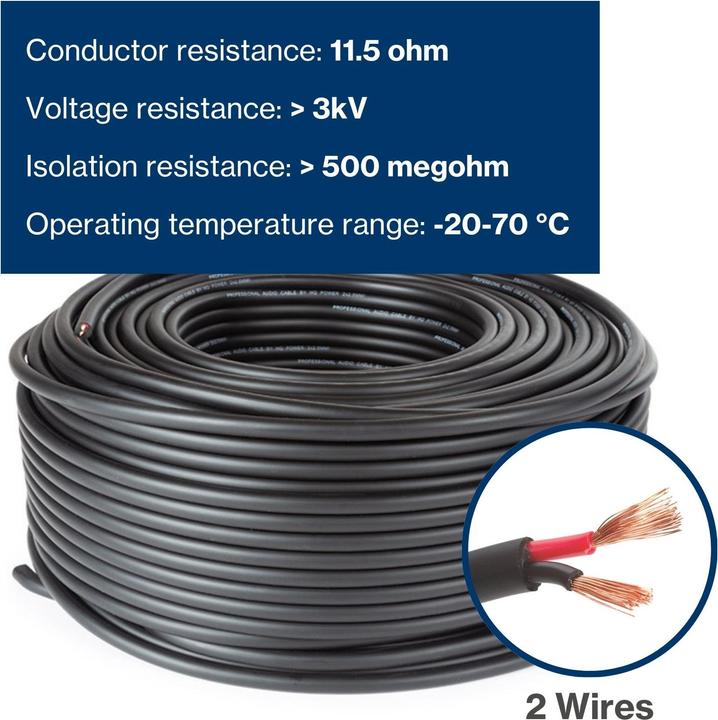 Actual product image Cables SPEAKER WIRE - BLACK - 2 x 2.50 mm² - 100 m (100 m, 2.50 mm²)