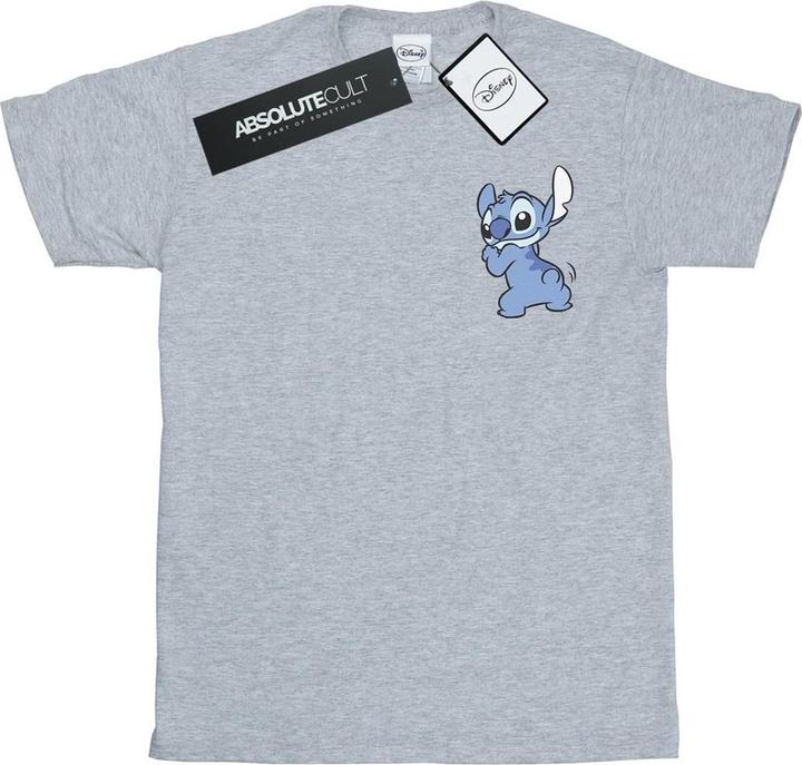 Actual product image Disney Girls Lilo And Stitch Stitch Backside Breast Print Cotton T-Shirt (152, 158)