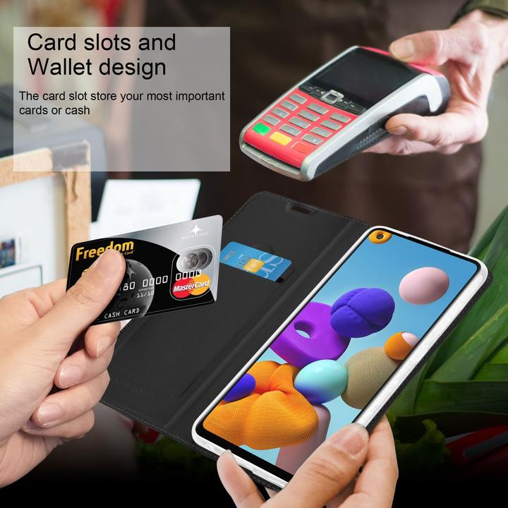 Actual product image Cadorabo Case Classy Book (Samsung Galaxy A21s)