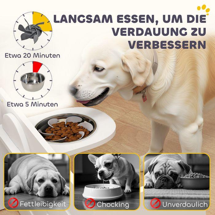 Actual product image Swisshandel24 Hundenapf erhöht, Höhenverstellbar Futternapf für Hunde mit Separatem Design (1 l)