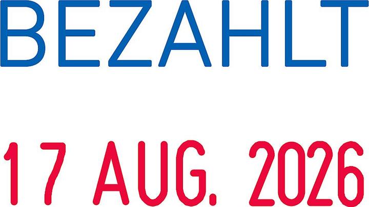 Image du produit Trodat Dateur Printy avec texte de stock PAYÉ