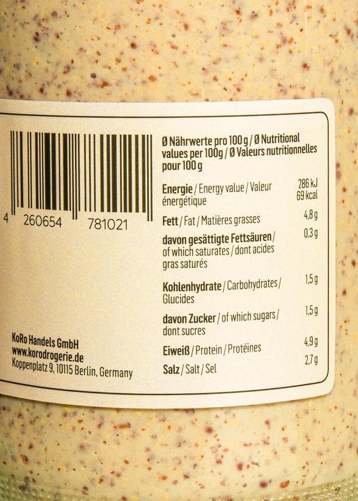 Actual product image KoRo Coarse-grained medium-hot mustard (680 g)