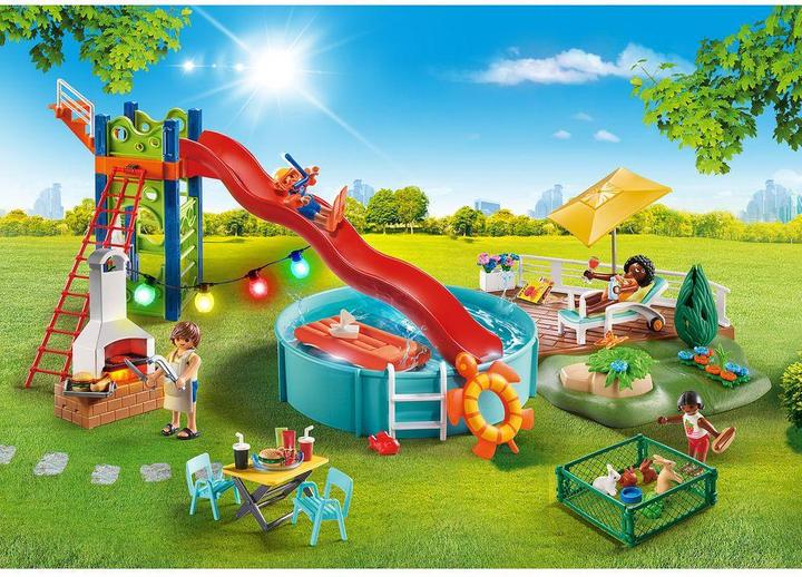 Produktbild Playmobil Poolparty mit Rutsche (70987, Playmobil City Life)