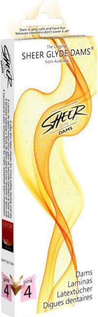 Productafbeelding Glyde - Dammen Latex Orale Seks Aardbei (4 Pcs.)