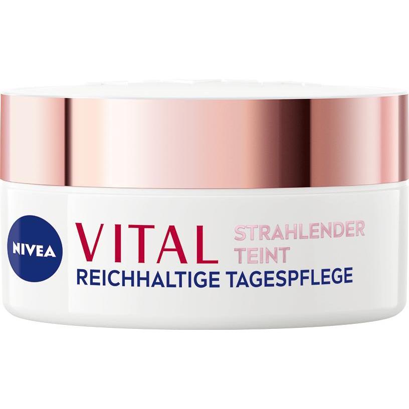 NIVEA, Crème visage, Vital Anti-Age Soin de Jour Teint Éclatant Pot (50 ml, Crème de jour)