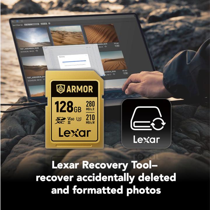 Productafbeelding Lexar Armor Gold (128 GB, SDXC, U3, UHS-II)
