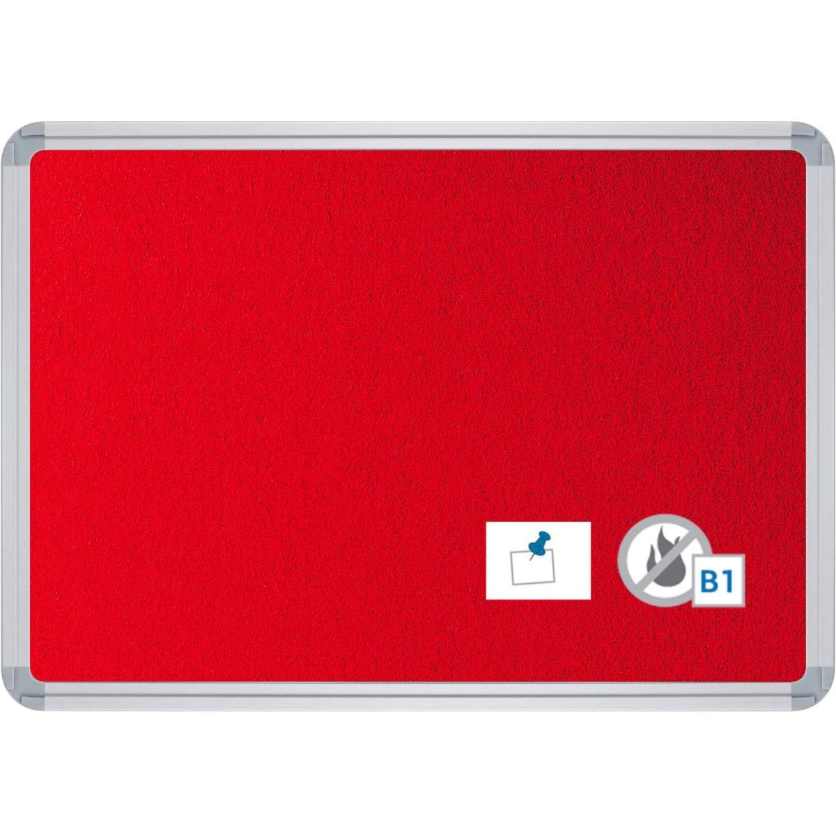 Ultradex, Pinnwand, Pinntafel Filz schwer entflammbar B2000xH1200xT22mm rot (Pinnwand)