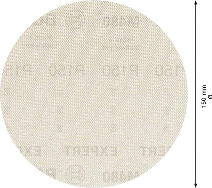 Actual product image Bosch Professional Zubehör EXPERT M480 Sanding net for random orbital sander, 150 mm, G 150, 5 pieces (150)