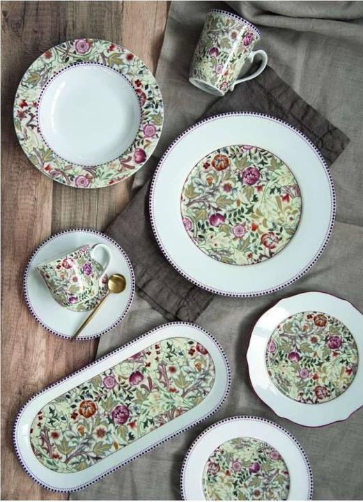 Produktbild Easy Life William Morris Schwarz Tablett m. Griffen 46x32 cm