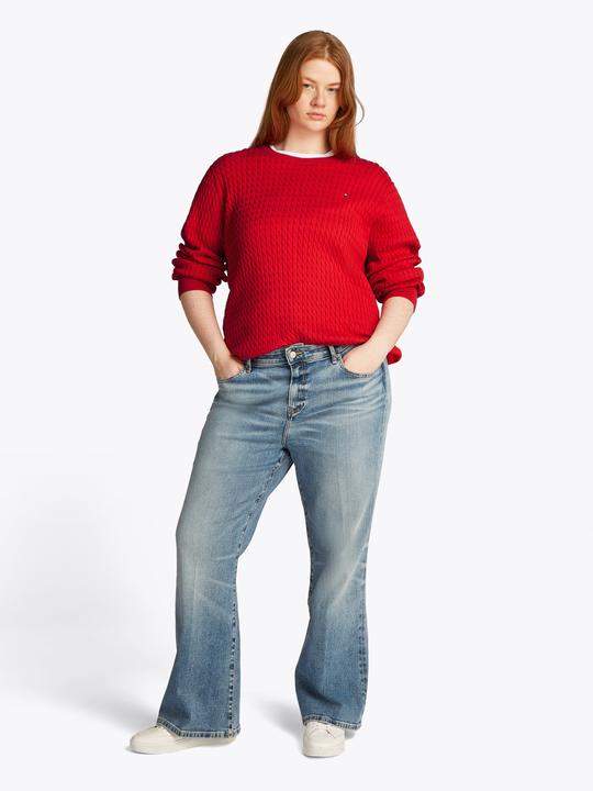 Image du produit Tommy Hilfiger Pull col roulé à manches longues en maille câblée (48)
