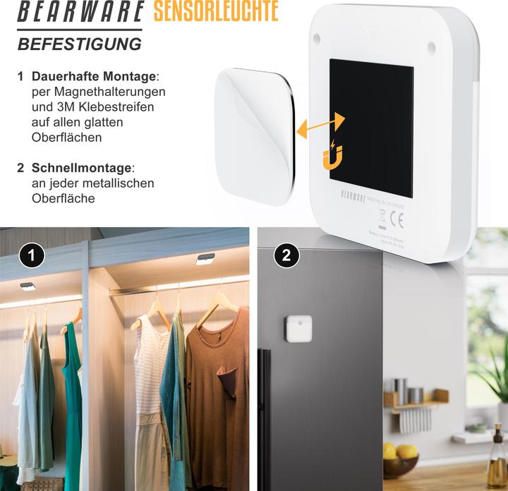 Actual product image Brandson 3x LED night light, brightness & motion sensor