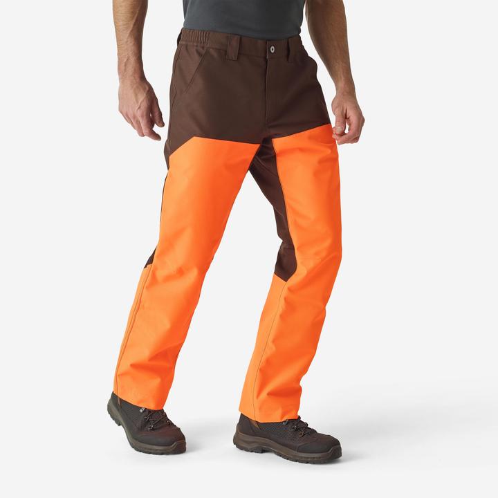 Produktbild Solognac Jagdhose Regenhose Renfort 500 orange/braun (L)