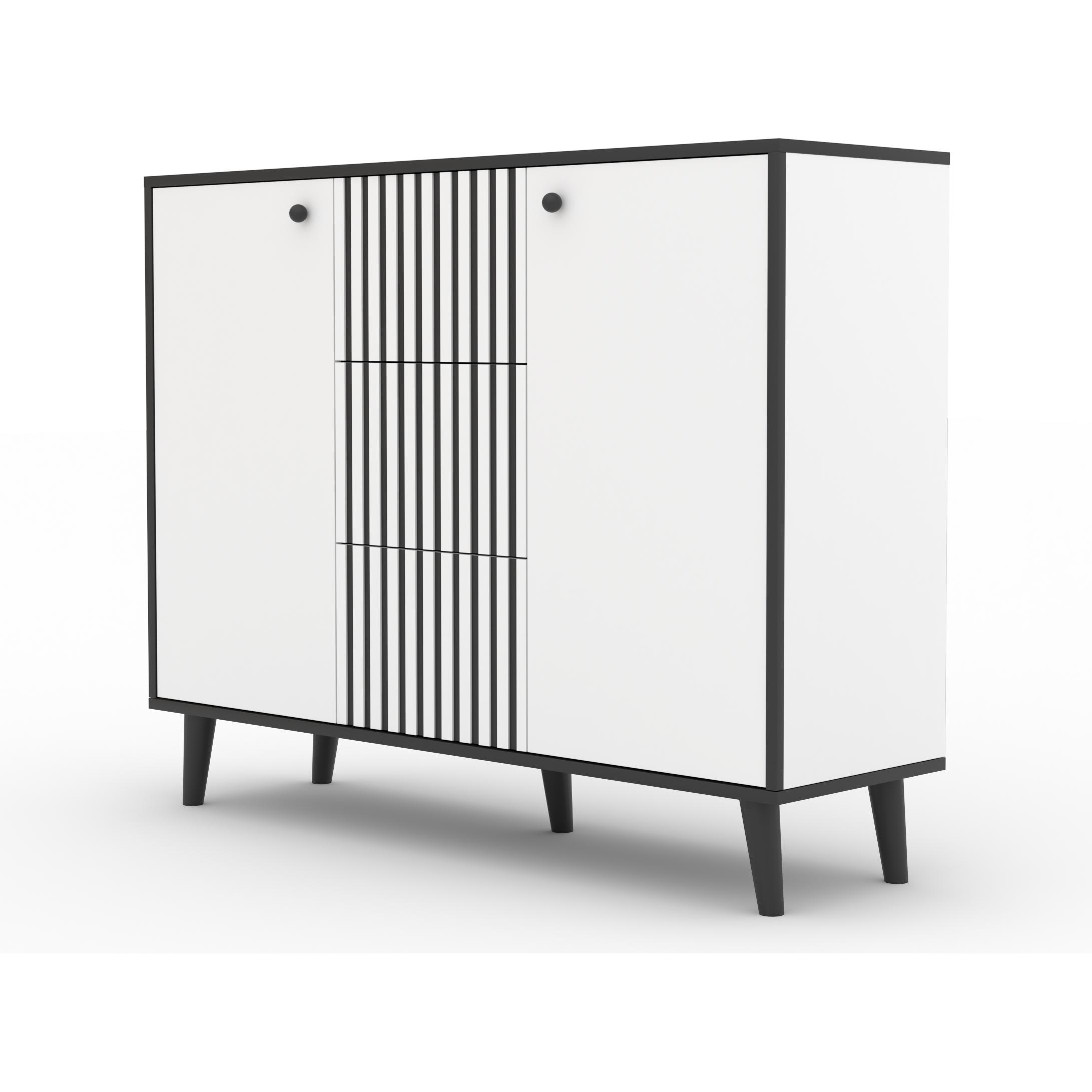 ADRK Furniture, Kommode + Sideboard, Kommode FADI (120 x 35 x 93 cm)
