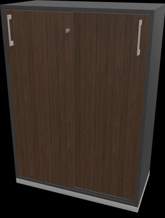 Silver grey, Walnut decor dark with structure, Dark grey