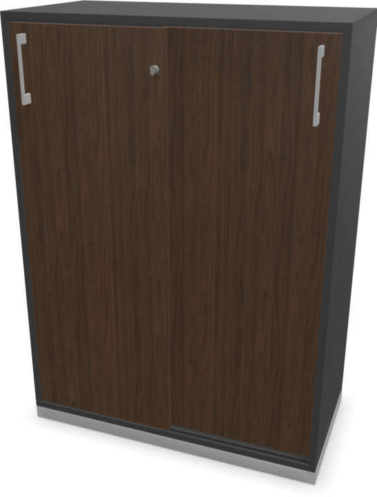 Gris argenté, Décor noyer foncé avec structure, Gris foncé