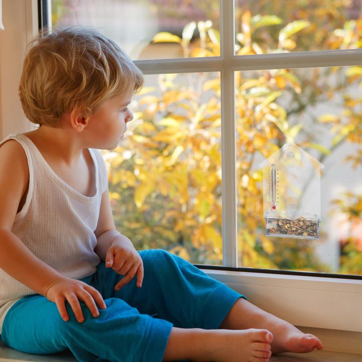 Produktbild Relaxdays 2x Fenster-Vogelfutterhaus