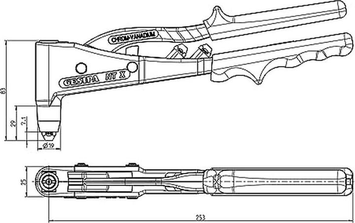 Actual product image Gesipa Blind Rivet Pliers NTX-F (260 mm)
