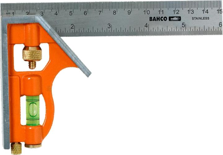 Produktbild Bahco Schiebbarer Kombinationswinkel mit Reissnadel 150 mm