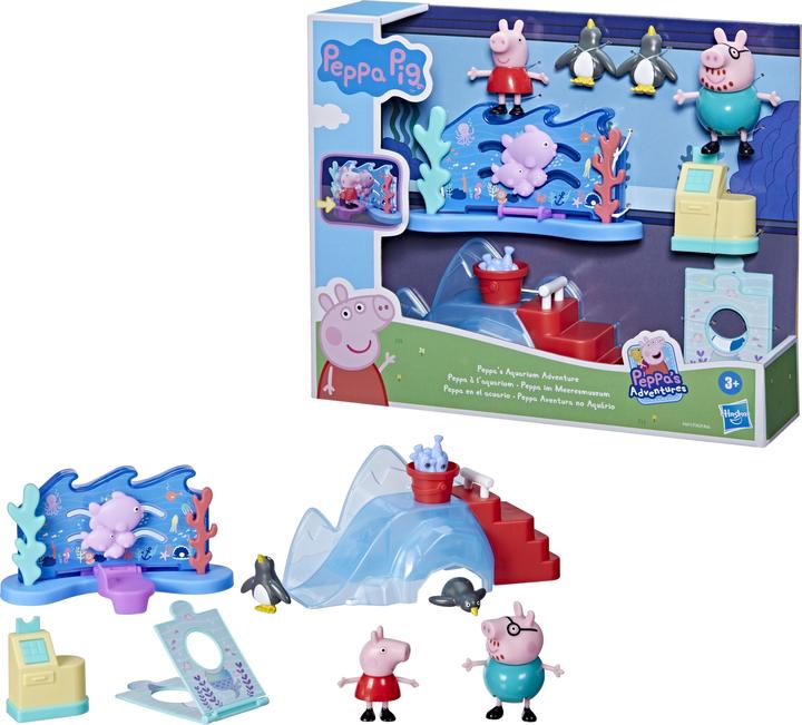 Actual product image Hasbro Peppa's Adventures Peppa at the Sea Museum, preschool toy with 4 figures and 4 accesso...