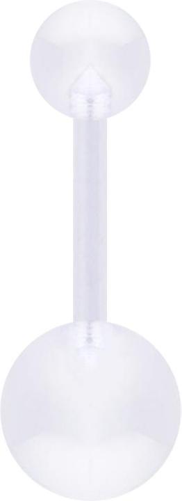 Produktbild Star Piercing Banane transparent mit zwei Kugeln (Kunststoff, ohne Messing)